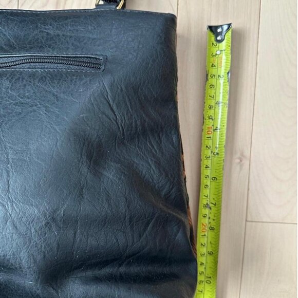 Unique vintage shoulder bag bold mixed animal print leopard and tiger - Picture 6 of 8